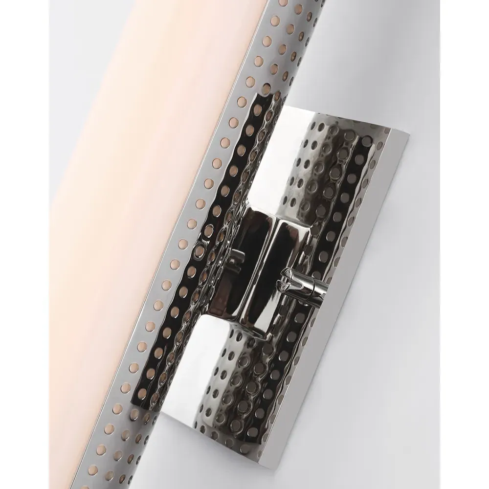 Precision Bath Light Sconce - Polished Nickel, Metal