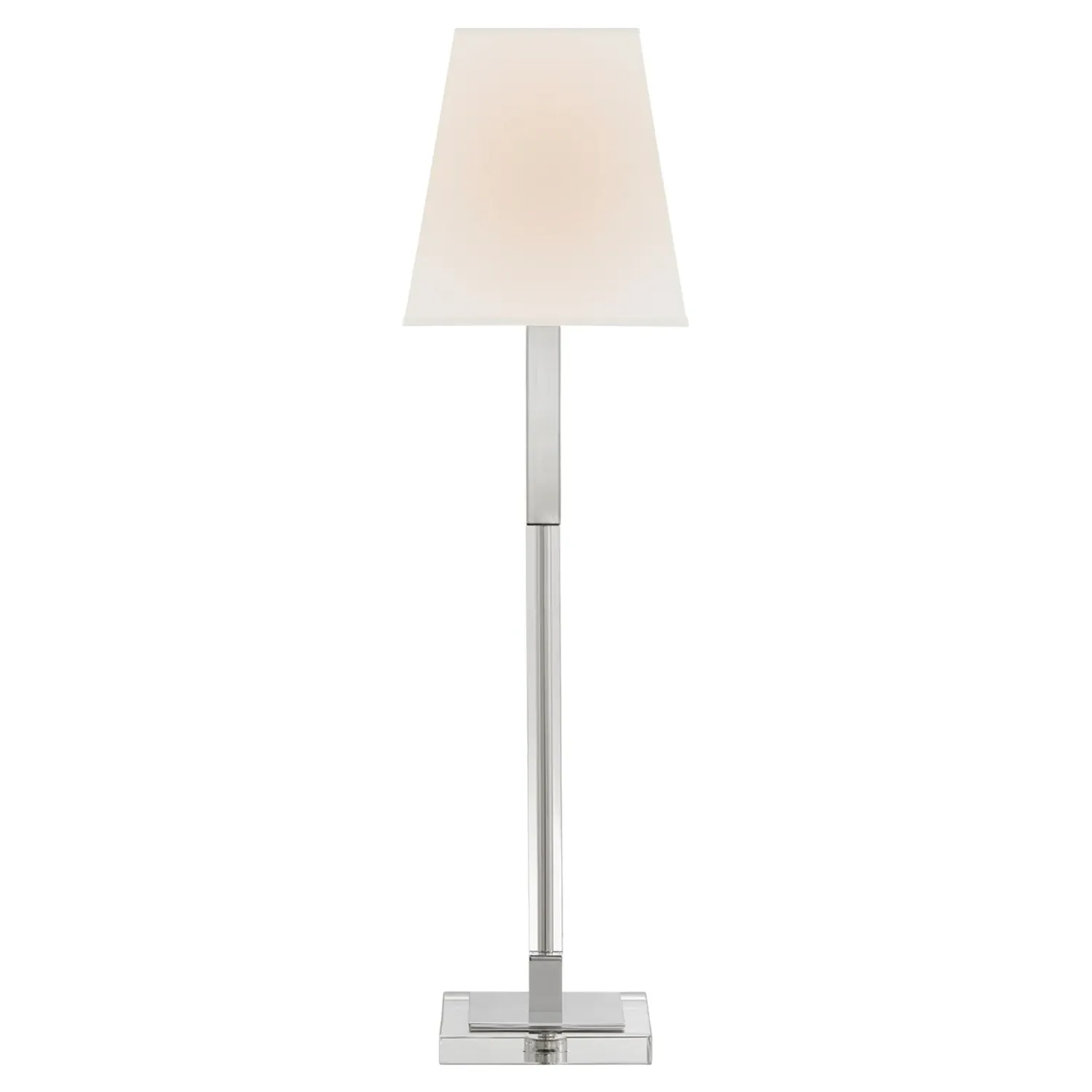 Reagan Square Buffet Lamp - Polished Nickel, Metal