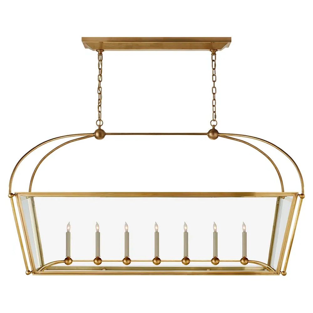 Riverside Linear Pendant - Antique Burnished Brass, Metal image