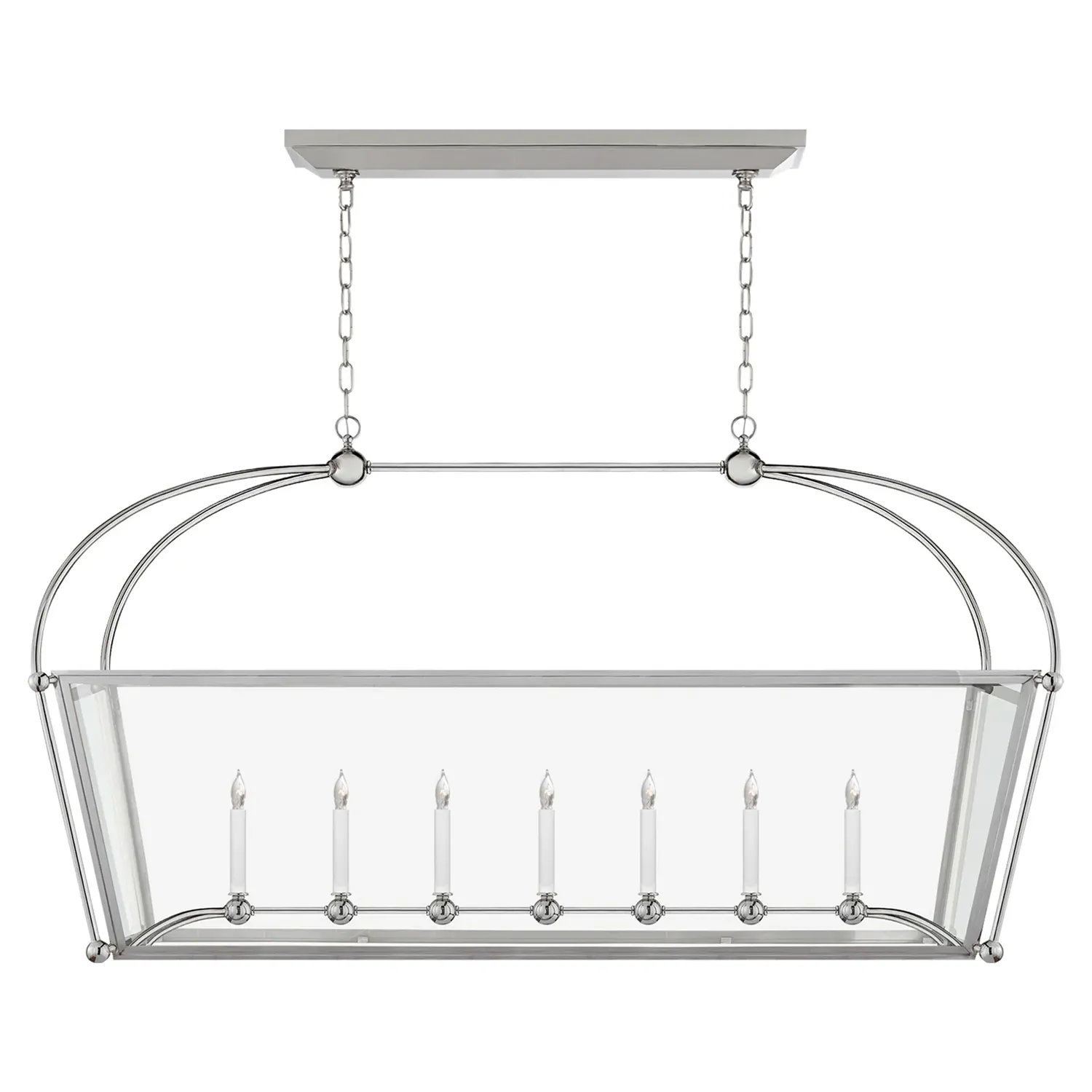 Riverside Linear Pendant - Polished Nickel, Metal