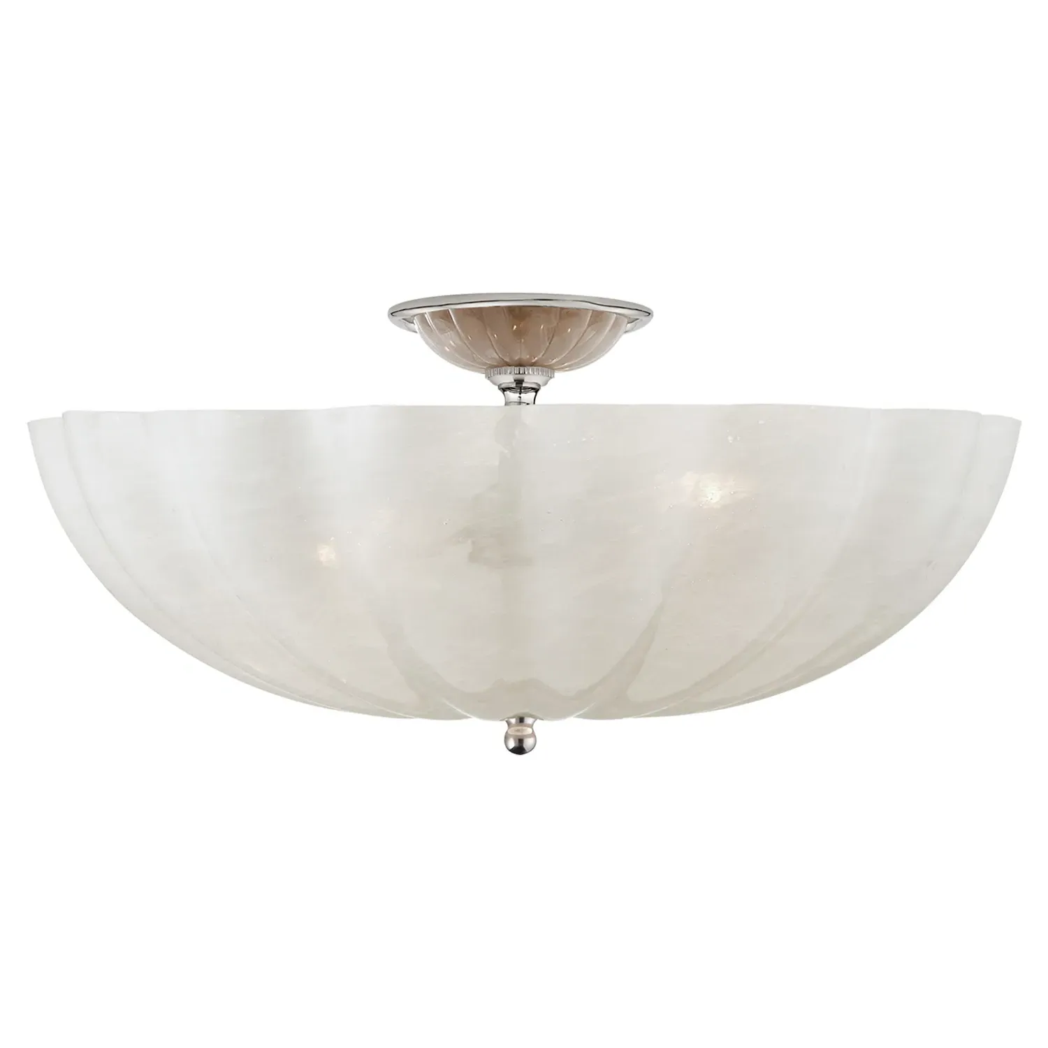 Rosehill Large Flush Mount - Polished Nickel, Metal