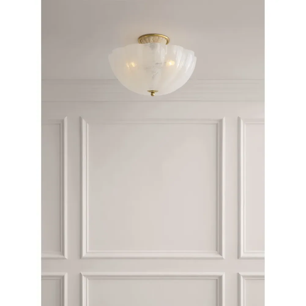 Rosehill Small Flush Mount - Antique Brass, Metal