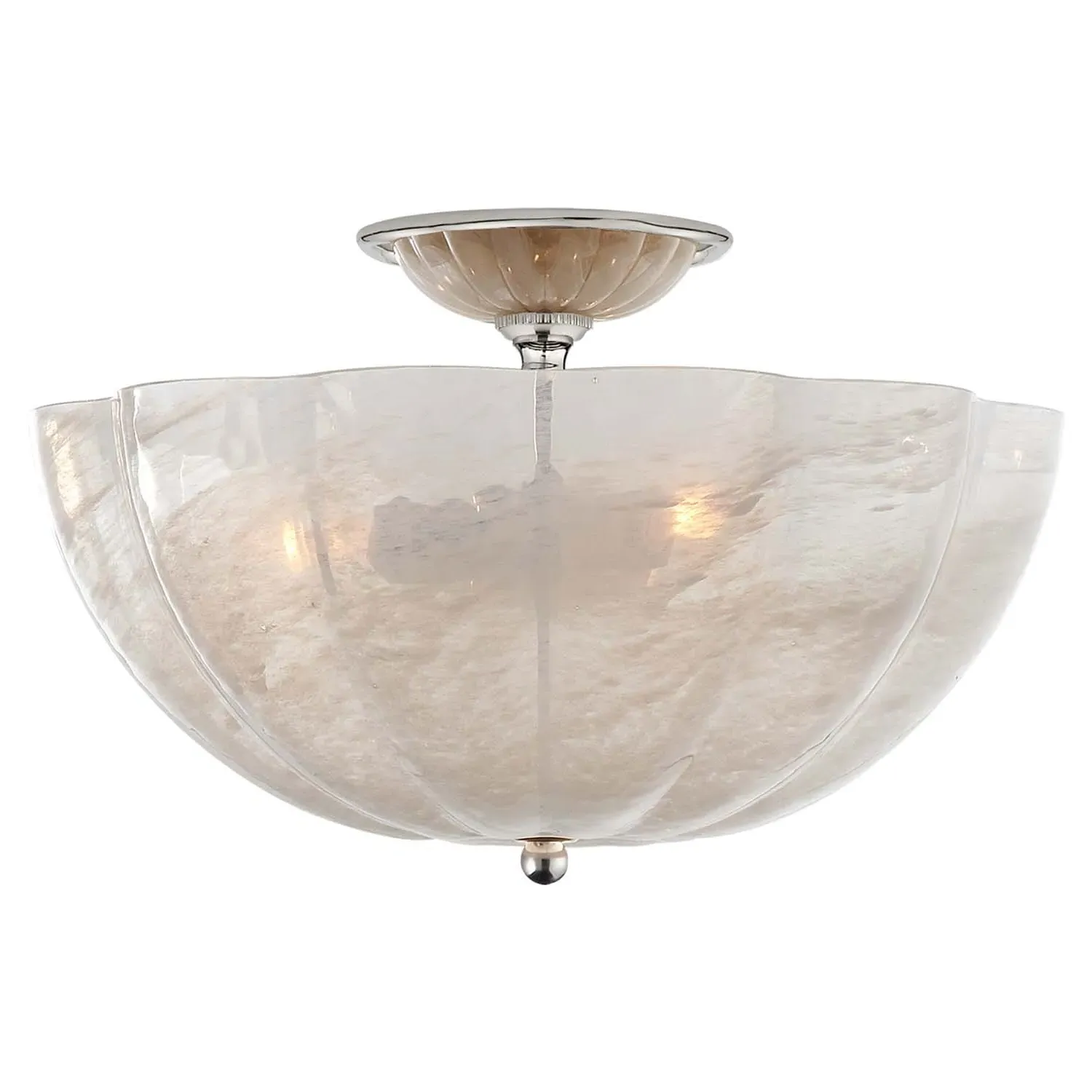 Rosehill Small Flush Mount - Polished Nickel, Metal