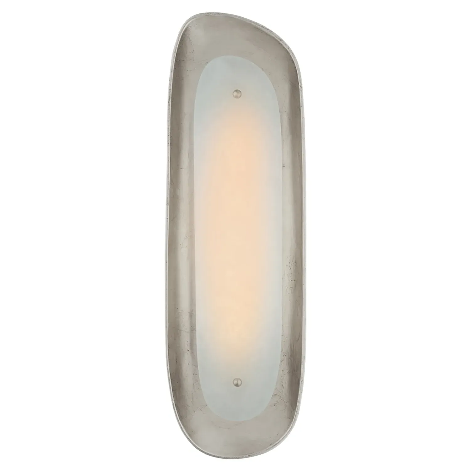 Samos Tall Sculpted Sconce - Burnished Silver Leaf, Metal image