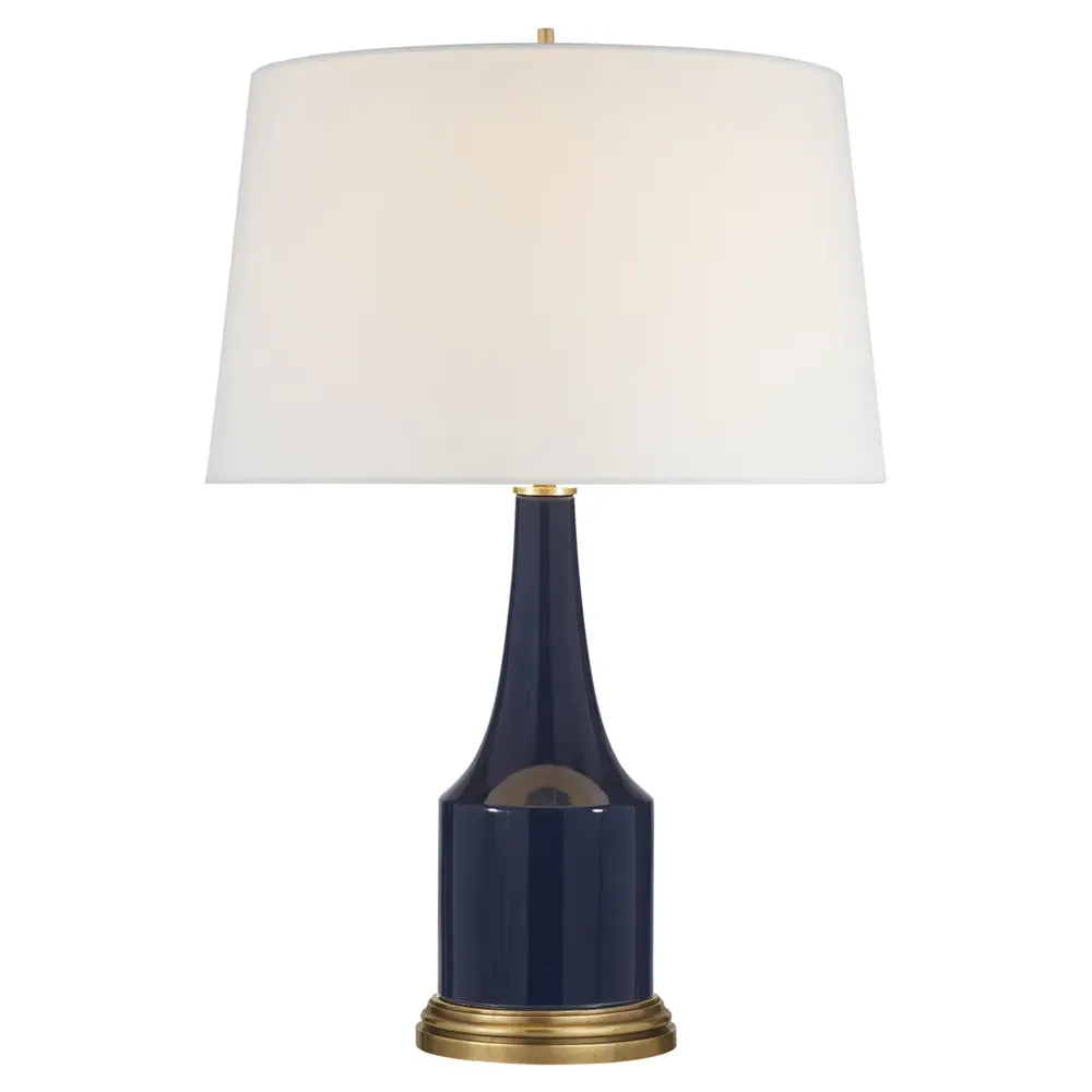Sawyer Round Table Lamp - Midnight Blue, Ceramic image