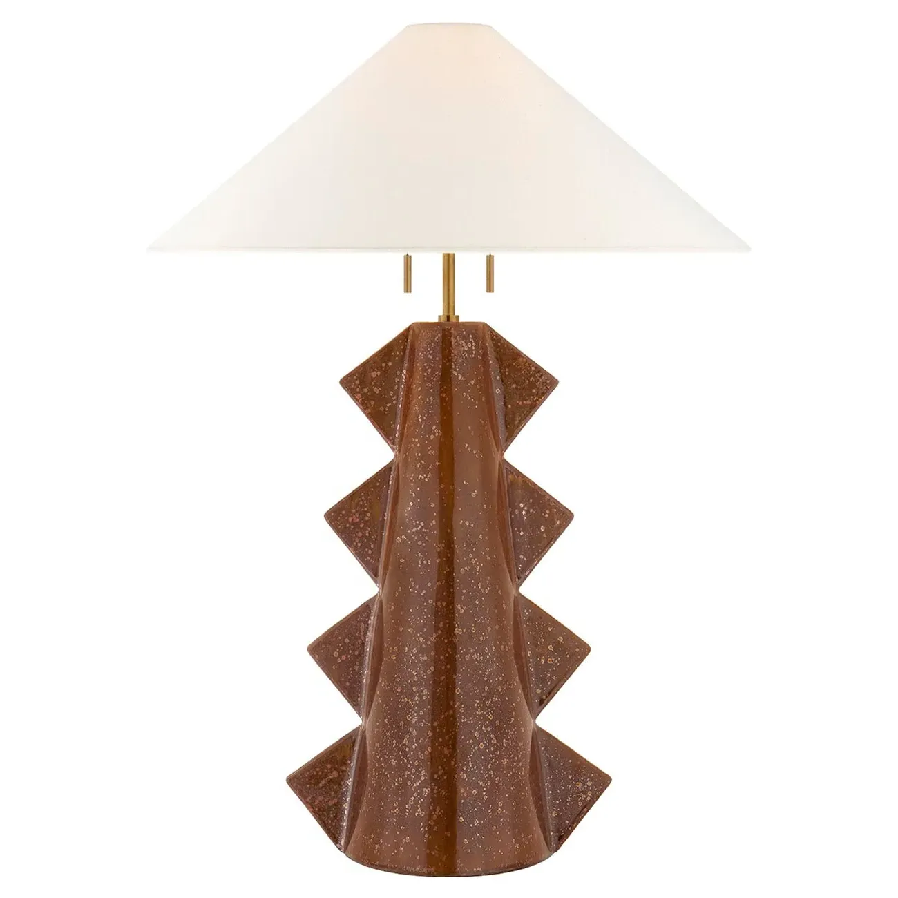 Senso Round Ceramic Table Lamp - Autumn Copper