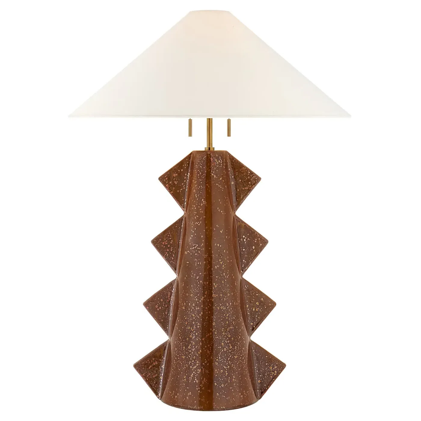 Senso Round Ceramic Table Lamp - Autumn Copper image