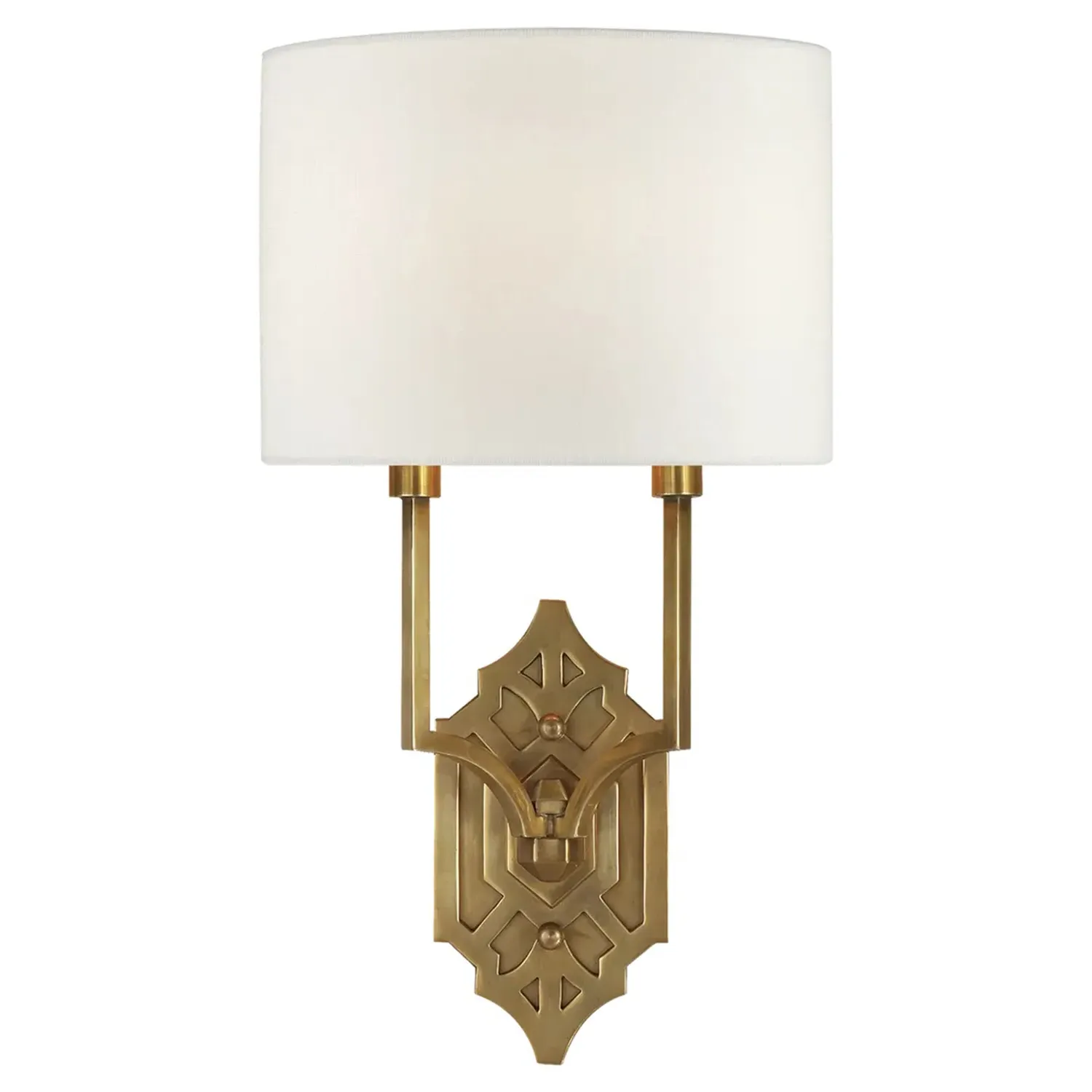 Silhouette Fretwork Wall Sconce - Antique Brass, Metal