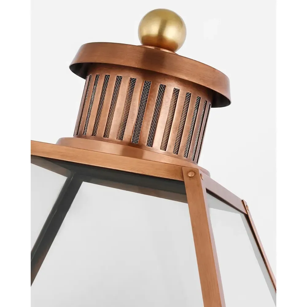 Stratford Extra Large Bracket Wall Lantern - Soft Copper, Metal