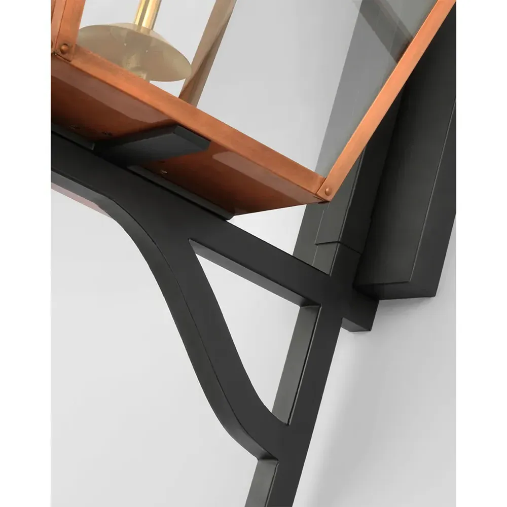 Stratford Extra Large Bracket Wall Lantern - Soft Copper, Metal
