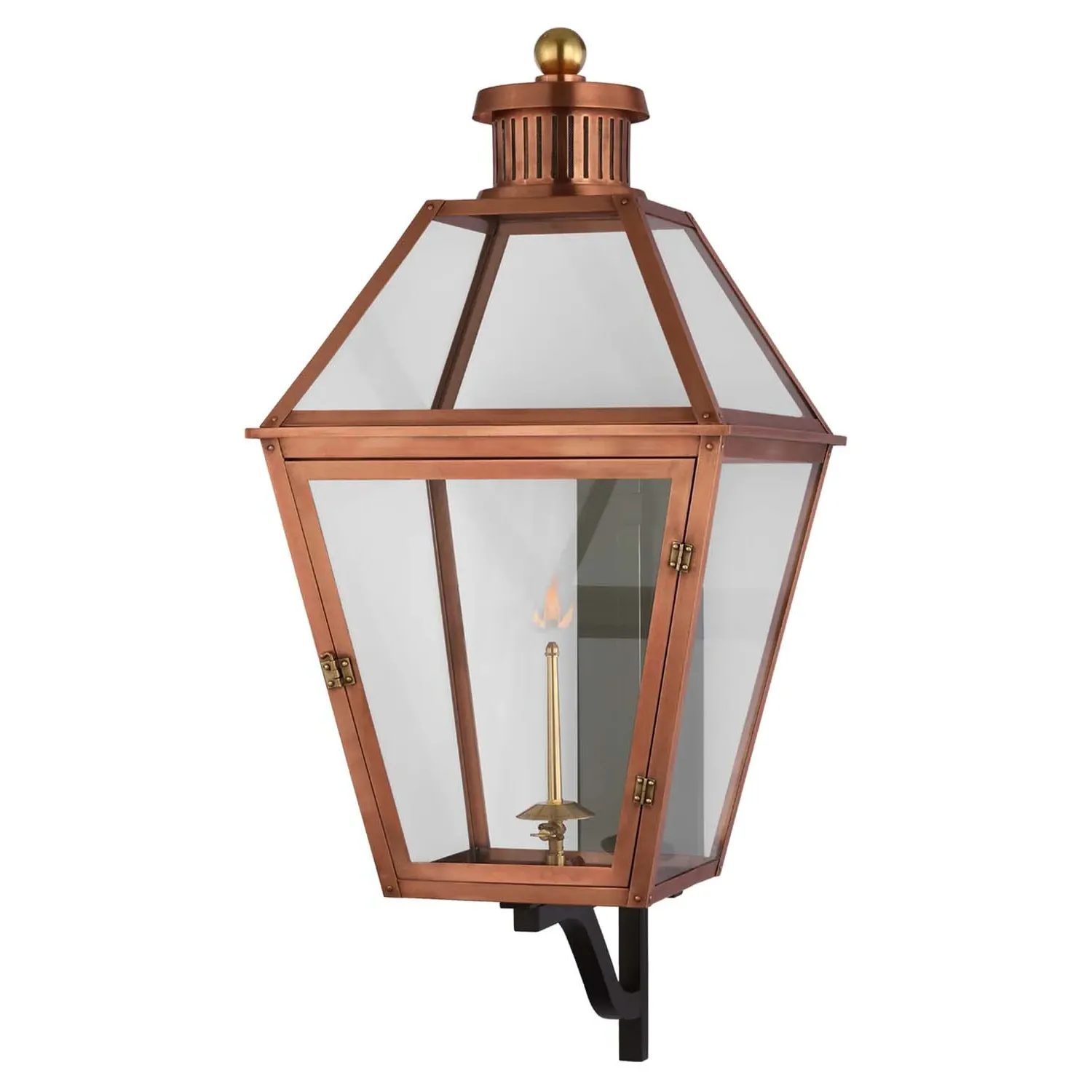 Stratford Extra Large Bracket Wall Lantern - Soft Copper, Metal