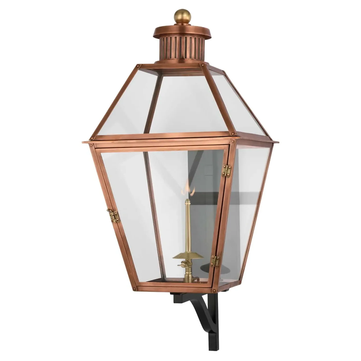 Stratford Large Bracket Wall Lantern - Soft Copper, Metal