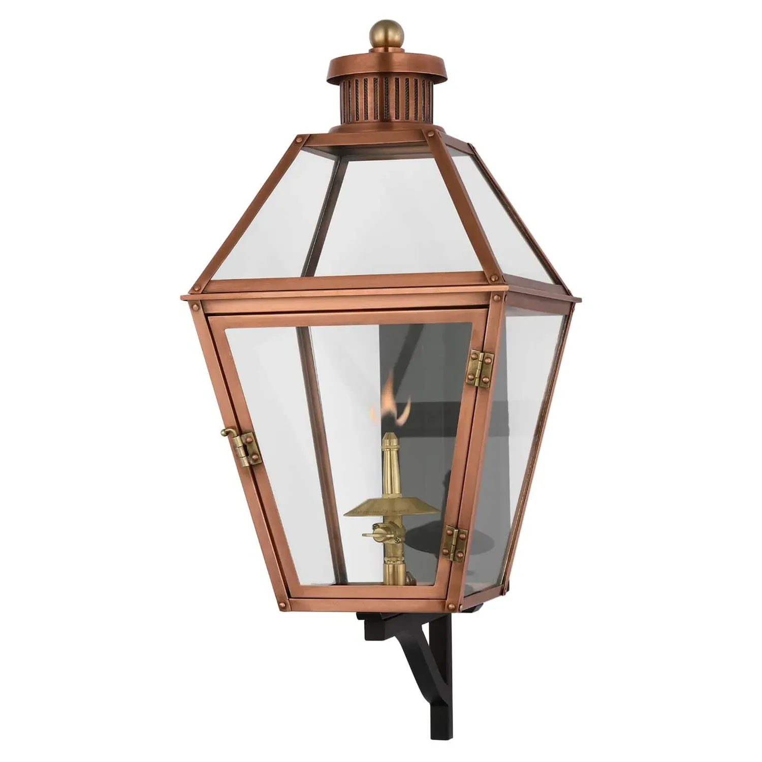 Stratford Small Gas Wall Lantern - Soft Copper, Metal image