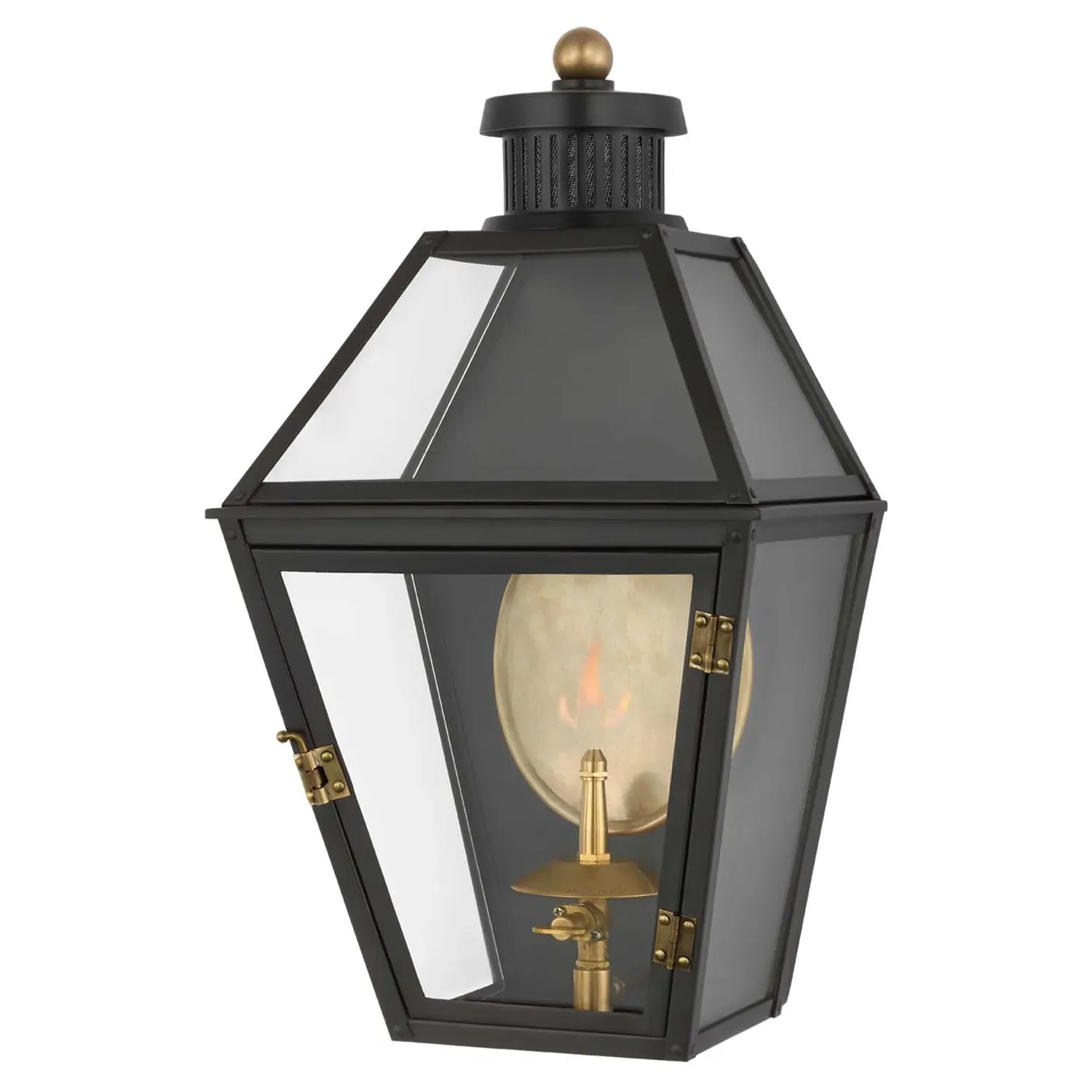 Stratford Small Outdoor Wall Lantern - Matte Black, Metal