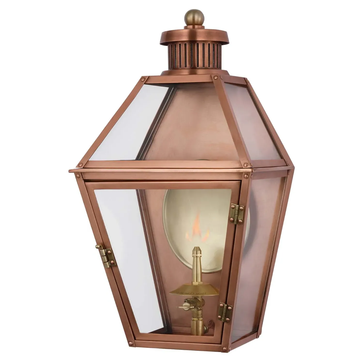 Stratford Small Wall Lantern - Soft Copper, Metal