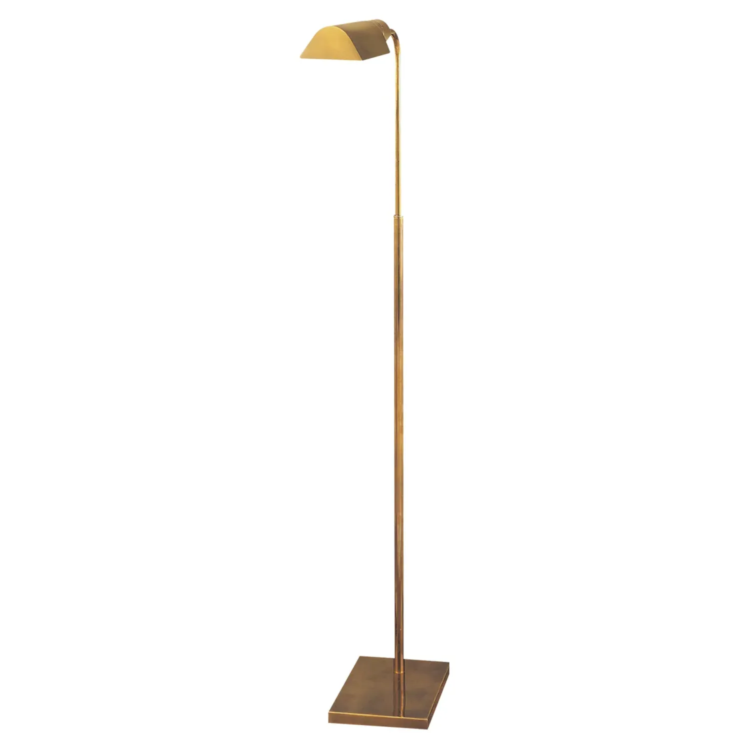 Studio Adjustable Floor Lamp - Antique Brass, Metal