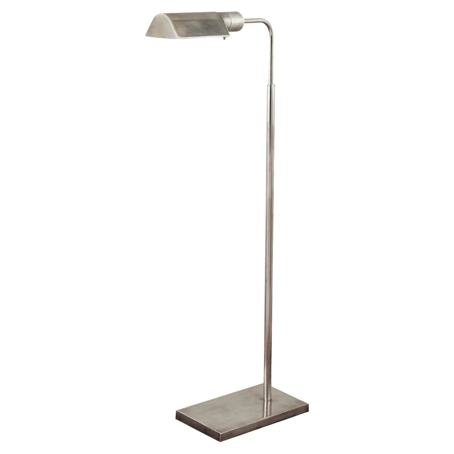Studio Adjustable Floor Lamp - Antique Nickel, Metal