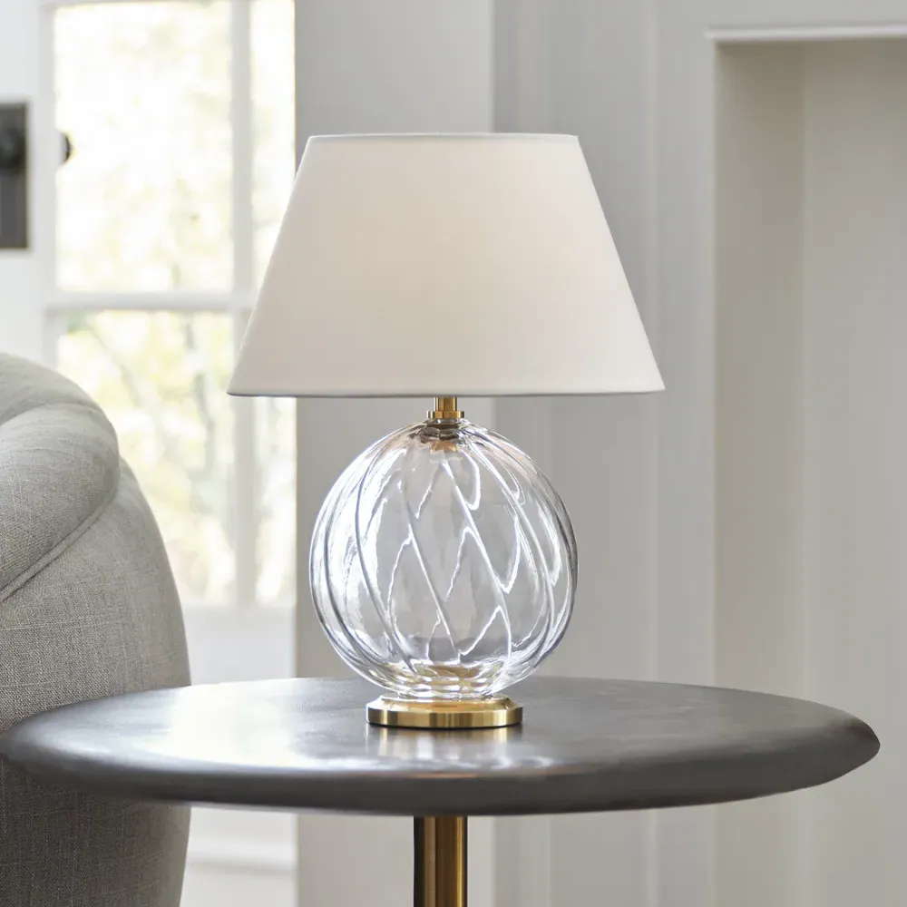 Talia Cordless Table Lamp - Clear, Glass