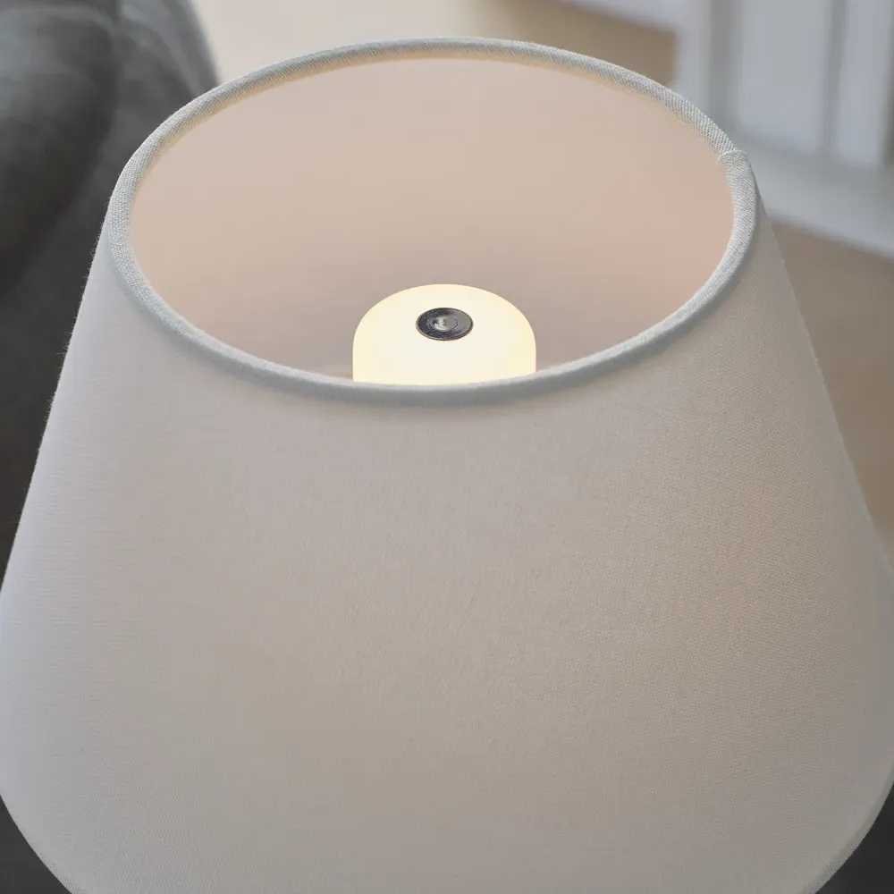 Talia Cordless Table Lamp - Clear, Glass