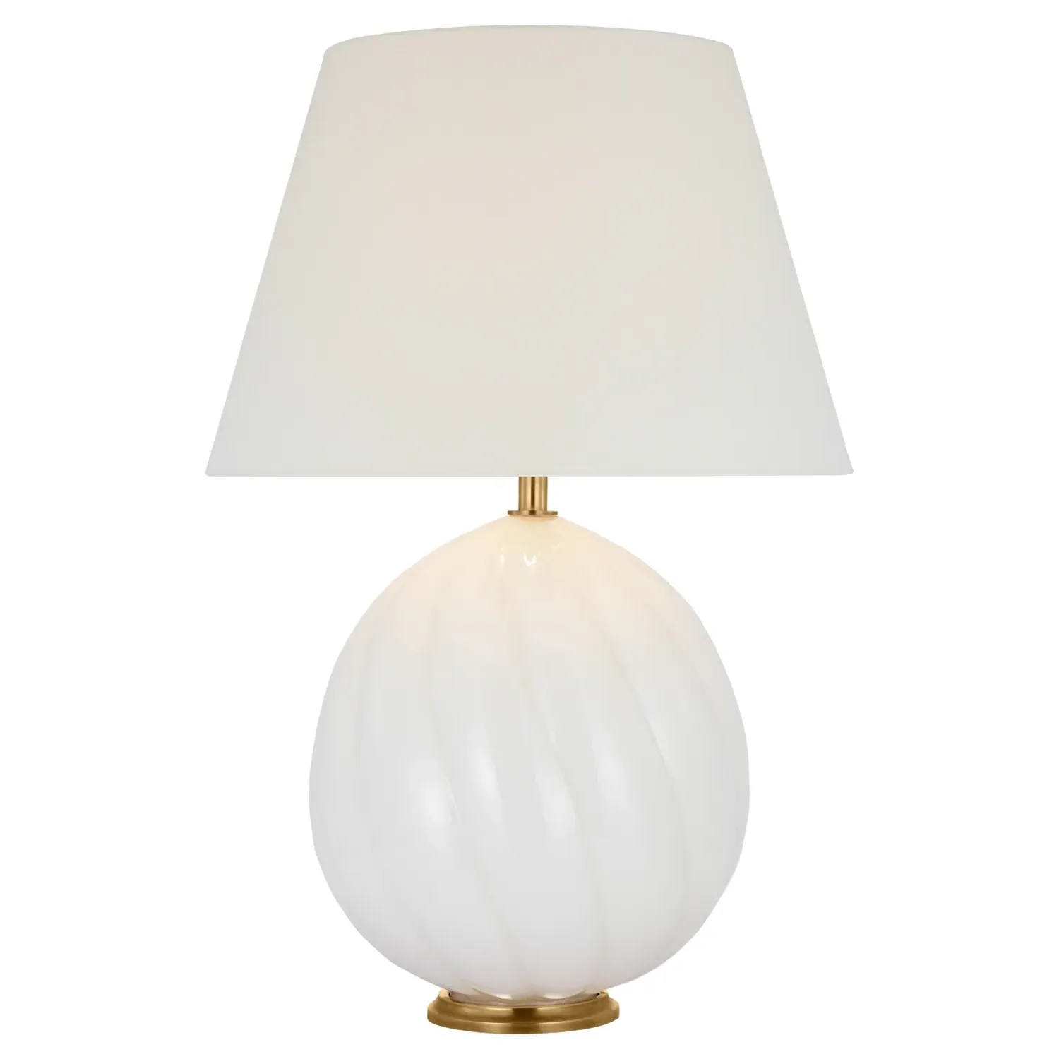 Talia Cordless Table Lamp - White, Glass