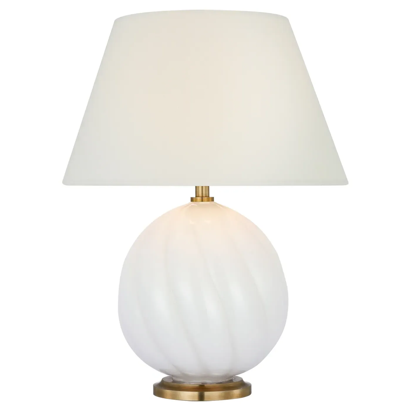 Talia Cordless Table Lamp - White, Glass