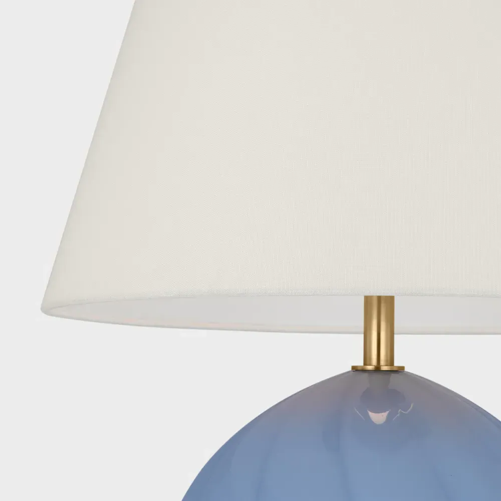 Talia Large Cordless Table Lamp - Blue, Glass