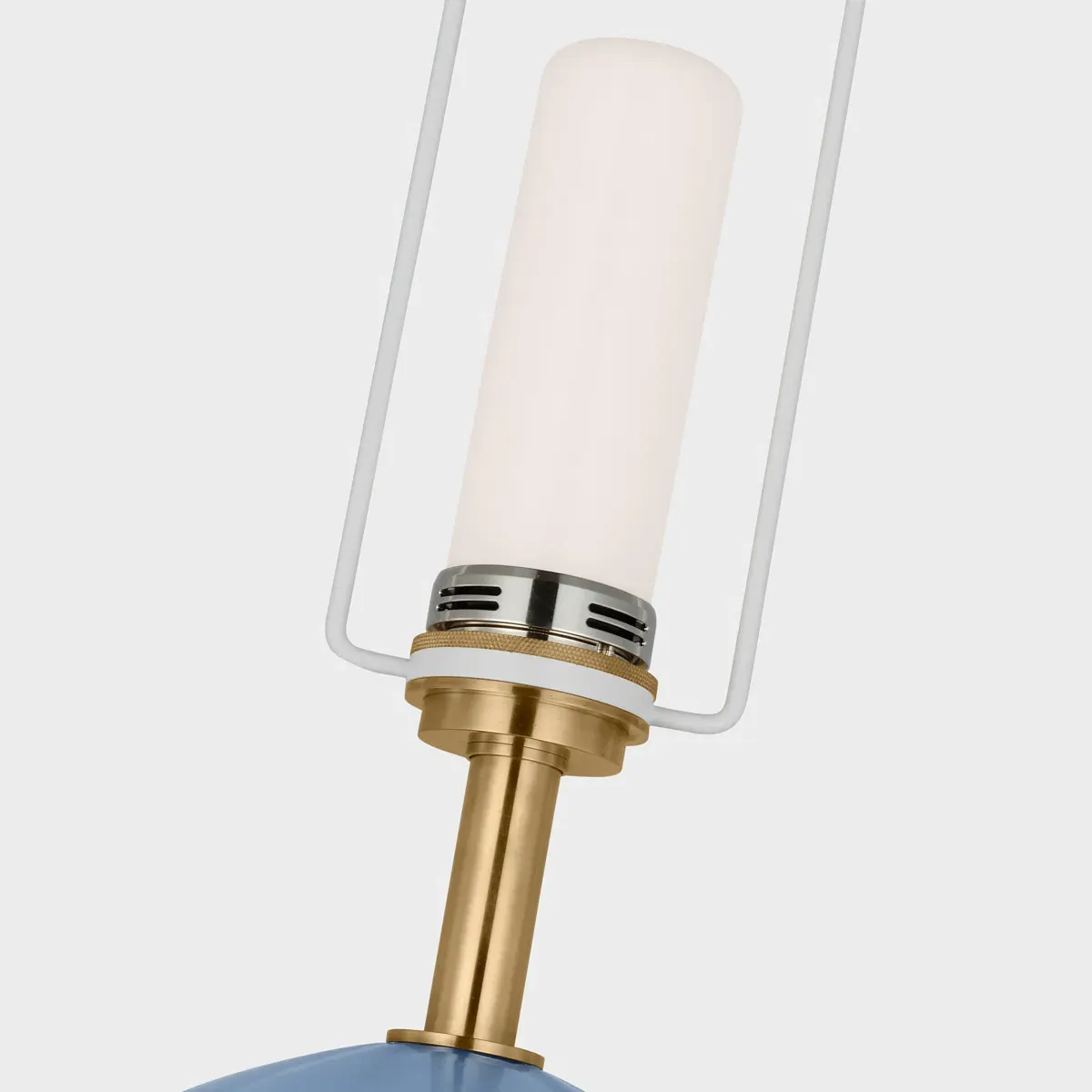 Talia Large Cordless Table Lamp - Blue, Glass