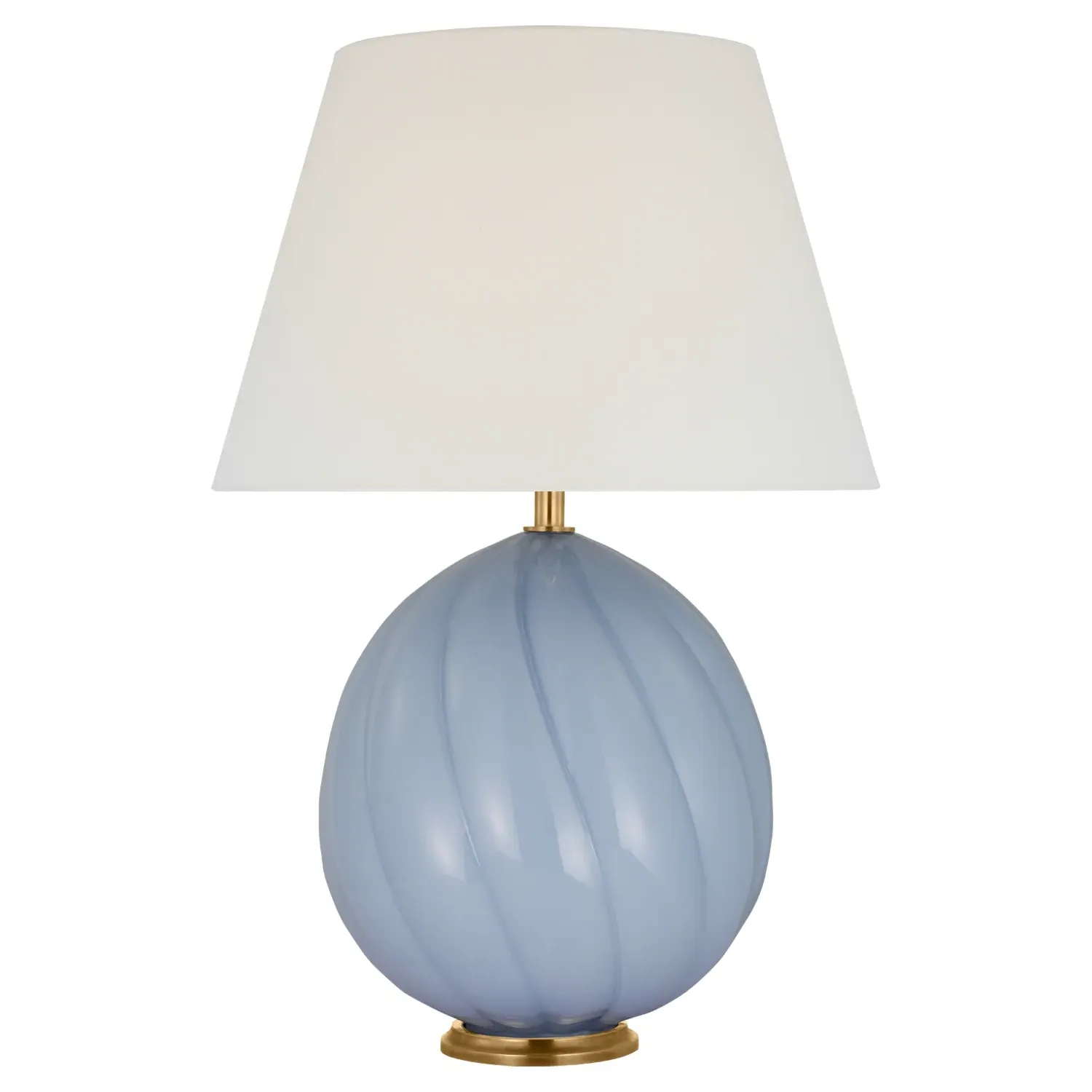 Talia Large Cordless Table Lamp - Blue, Glass