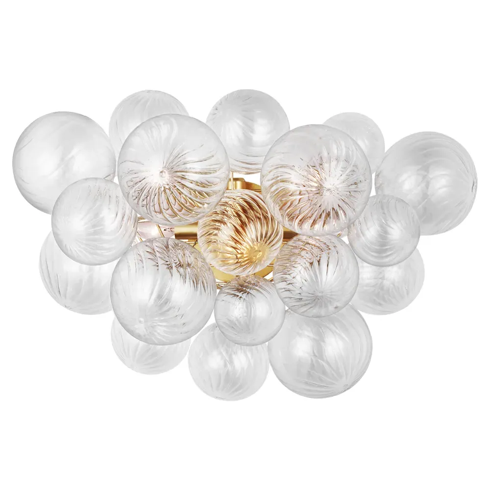Talia Large Swirled Glass Sconce - Gild, Metal