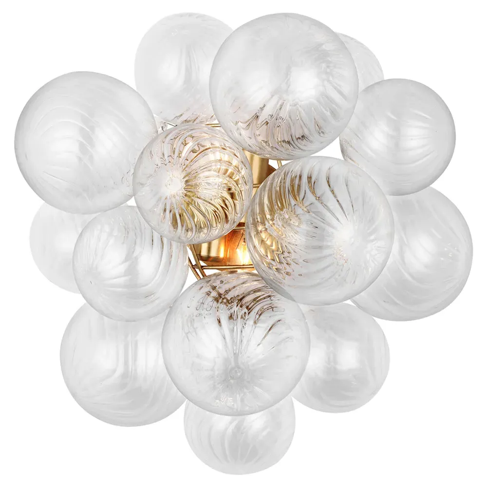 Talia Medium Swirled Glass Sconce - Gild, Metal image