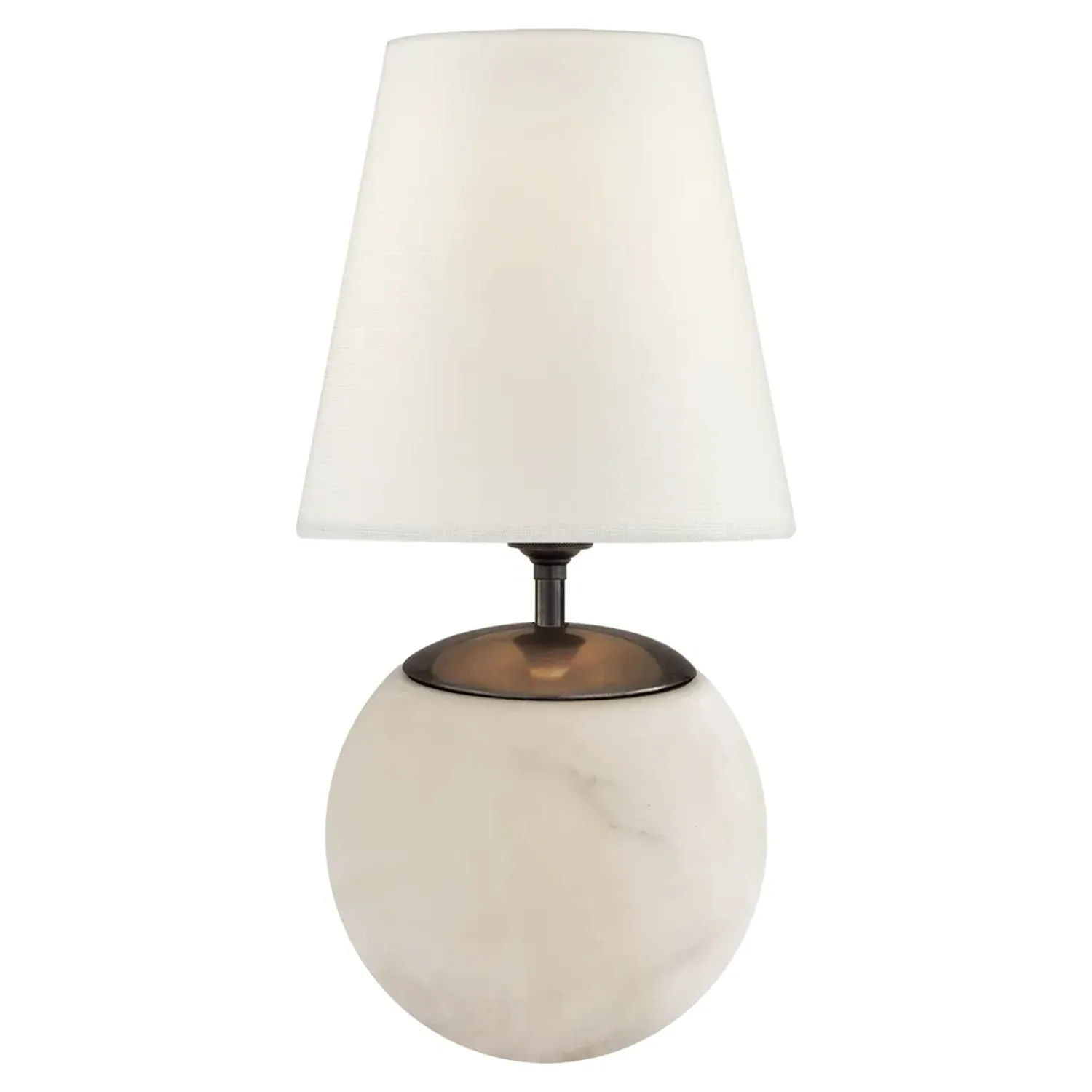 Terri Large Round Table Lamp - Alabaster, Marble