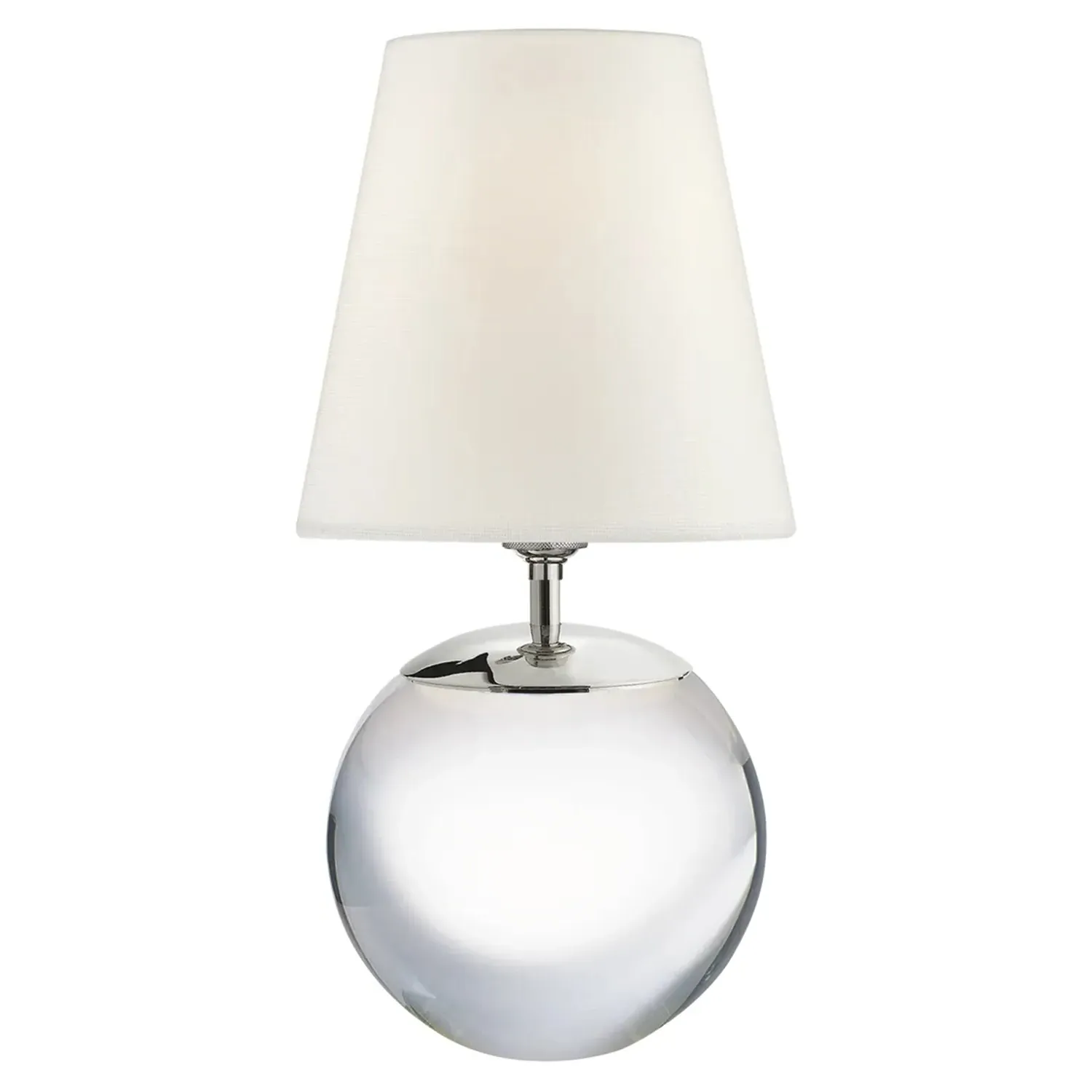 Terri Large Round Table Lamp - Crystal, Glass
