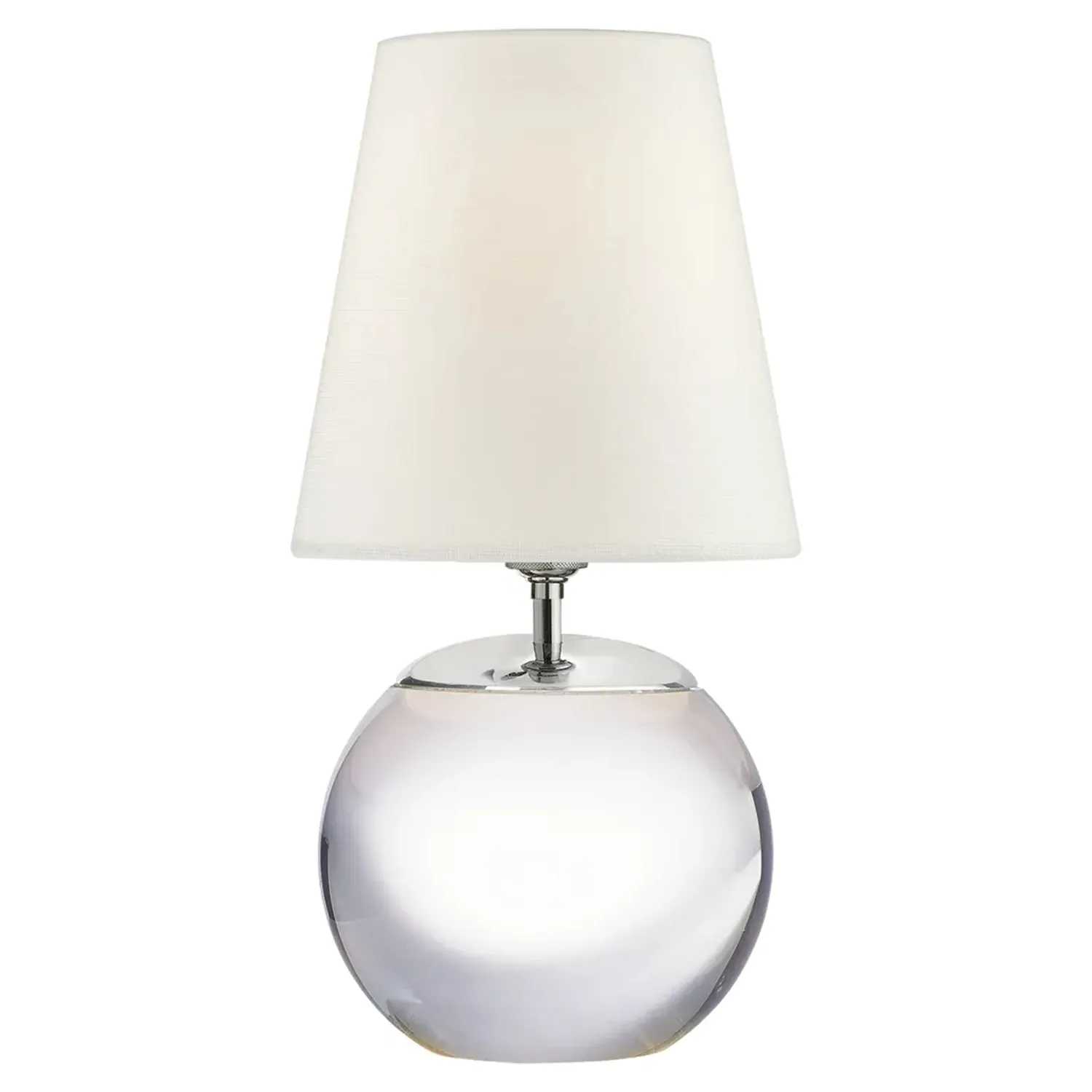 Terri Small Round Table Lamp - Crystal, Glass