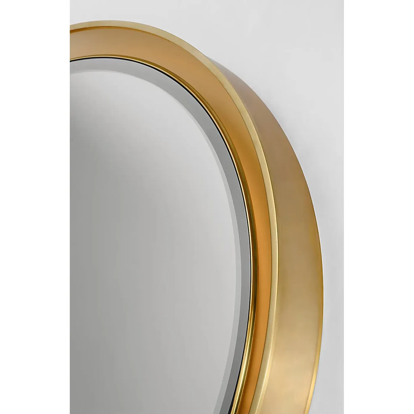 Tricia Round Illuminated Wall Mirror - Antique Brass