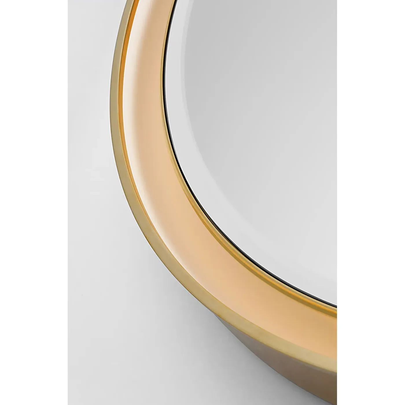 Tricia Round Illuminated Wall Mirror - Antique Brass