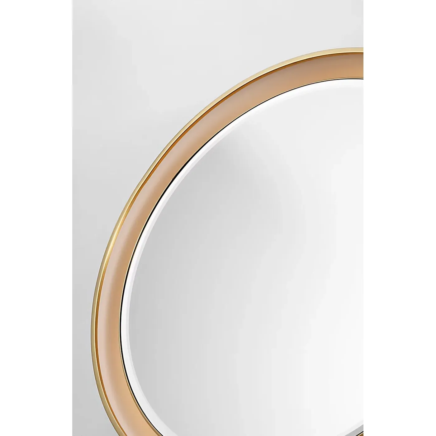 Tricia Round Illuminated Wall Mirror - Antique Brass