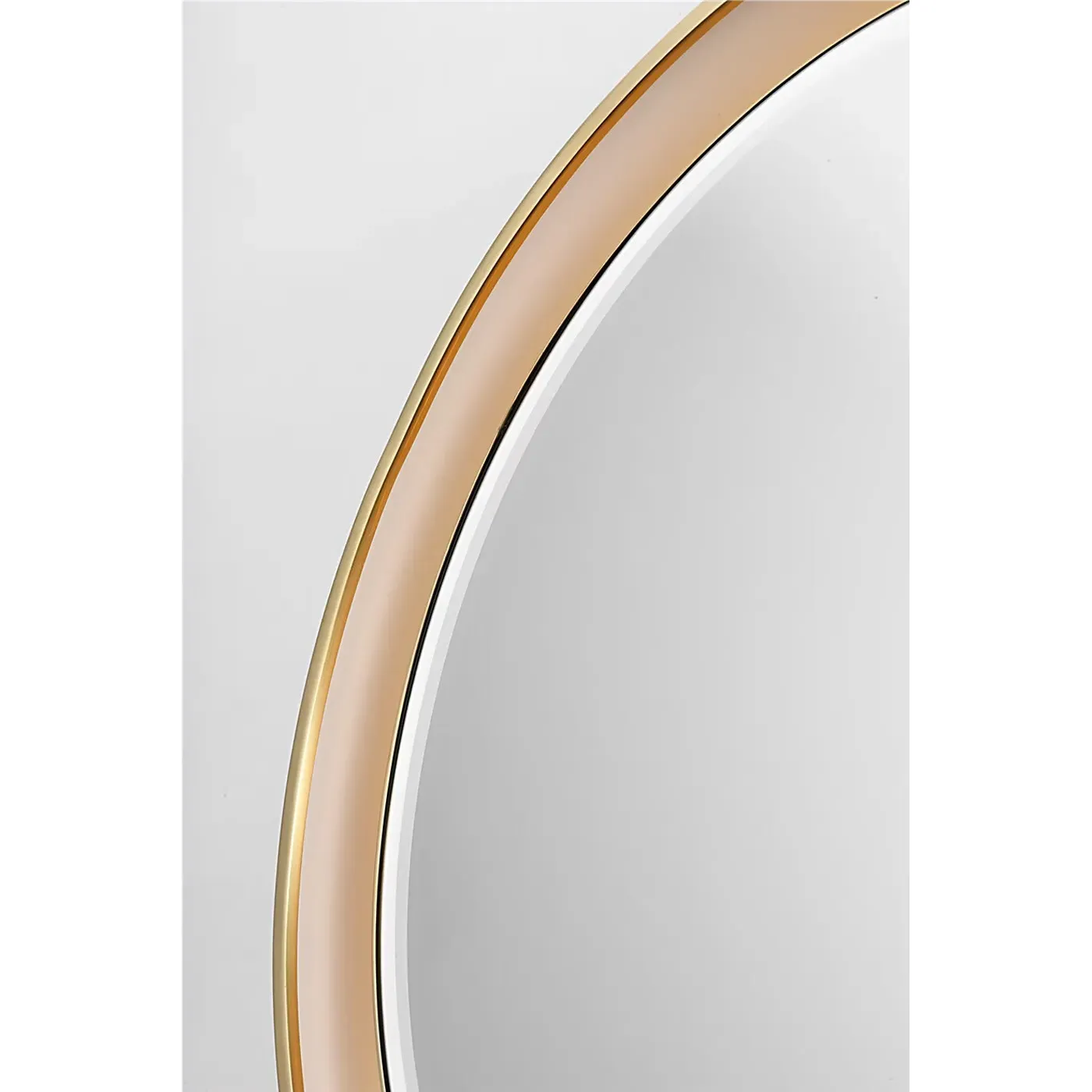 Tricia Round Illuminated Wall Mirror - Antique Brass
