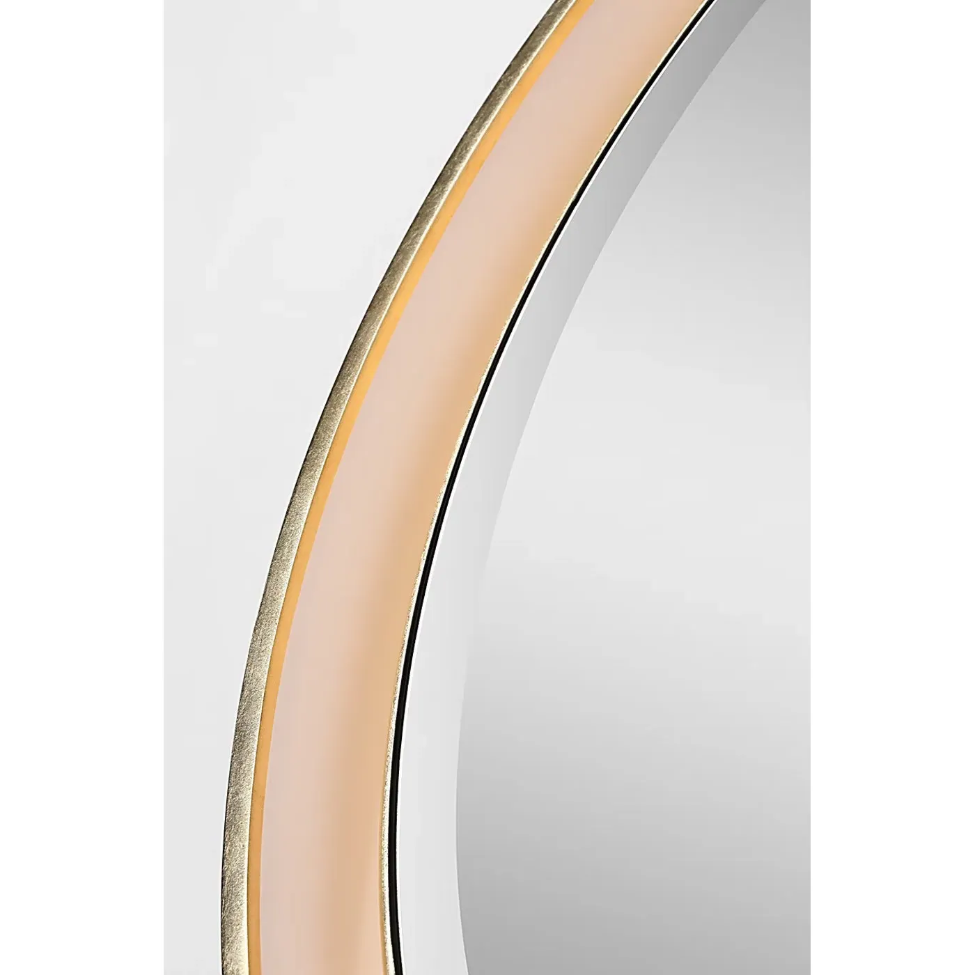 Tricia Round Illuminated Wall Mirror - Modern Iron/Gild