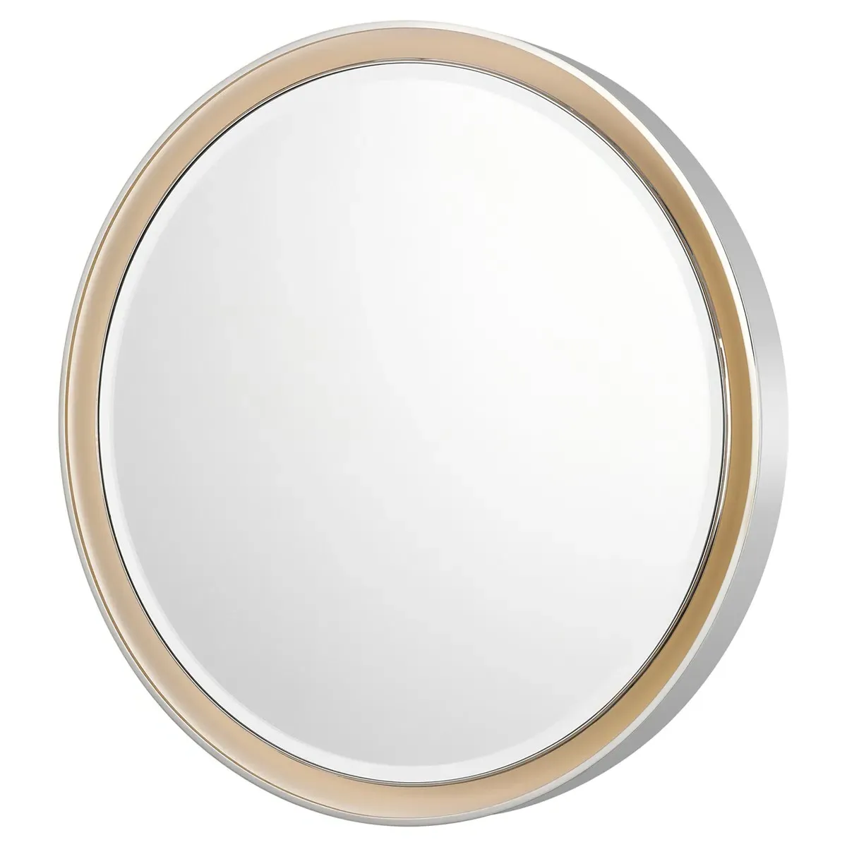 Tricia Round Illuminated Wall Mirror - Polished Nickel