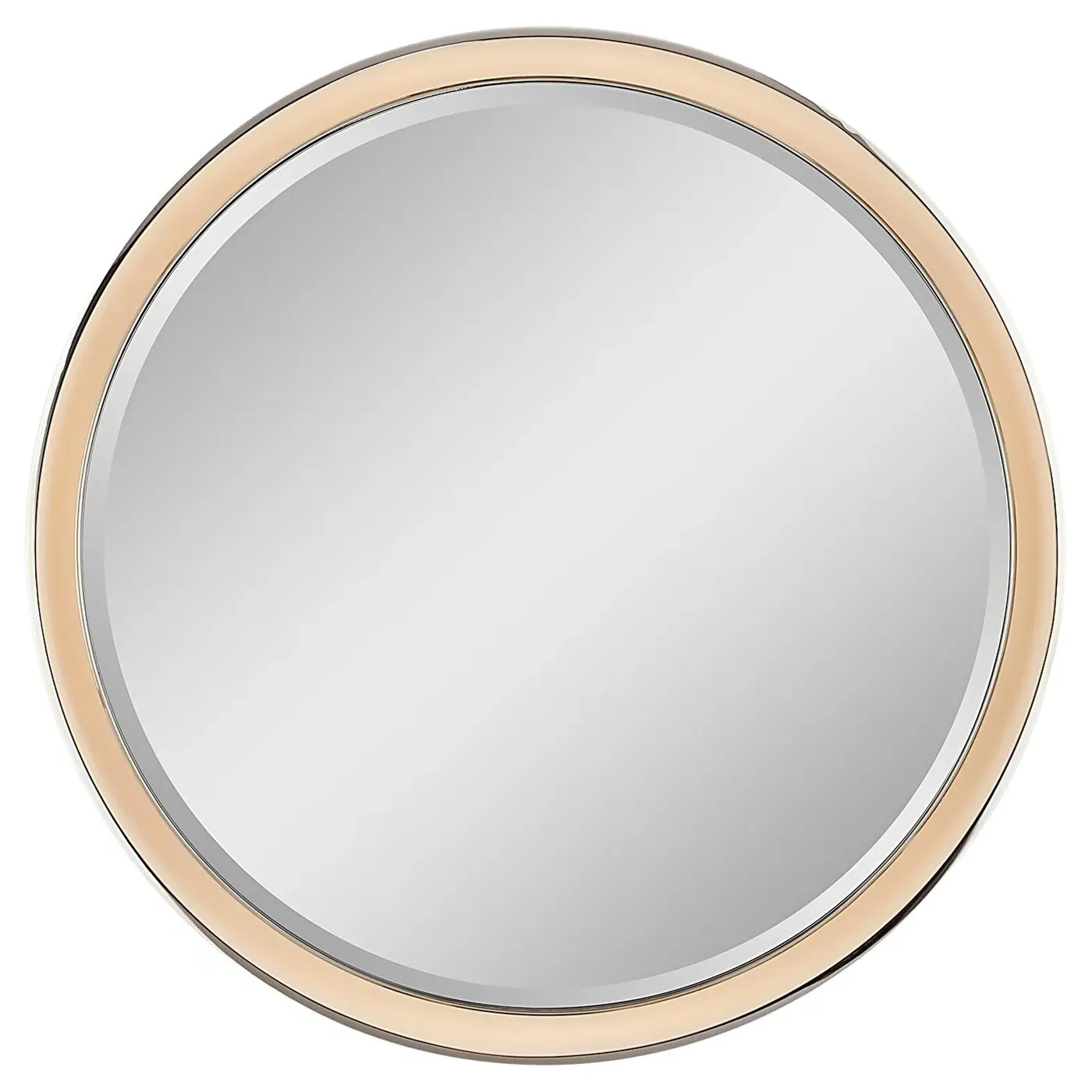 Tricia Round Illuminated Wall Mirror - Polished Nickel