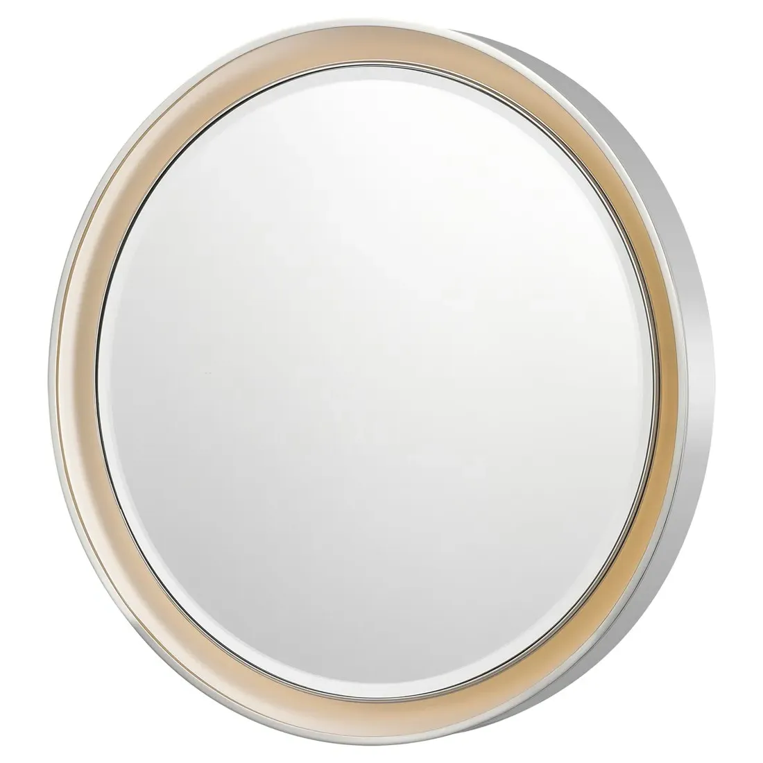 Tricia Round Illuminated Wall Mirror - Polished Nickel