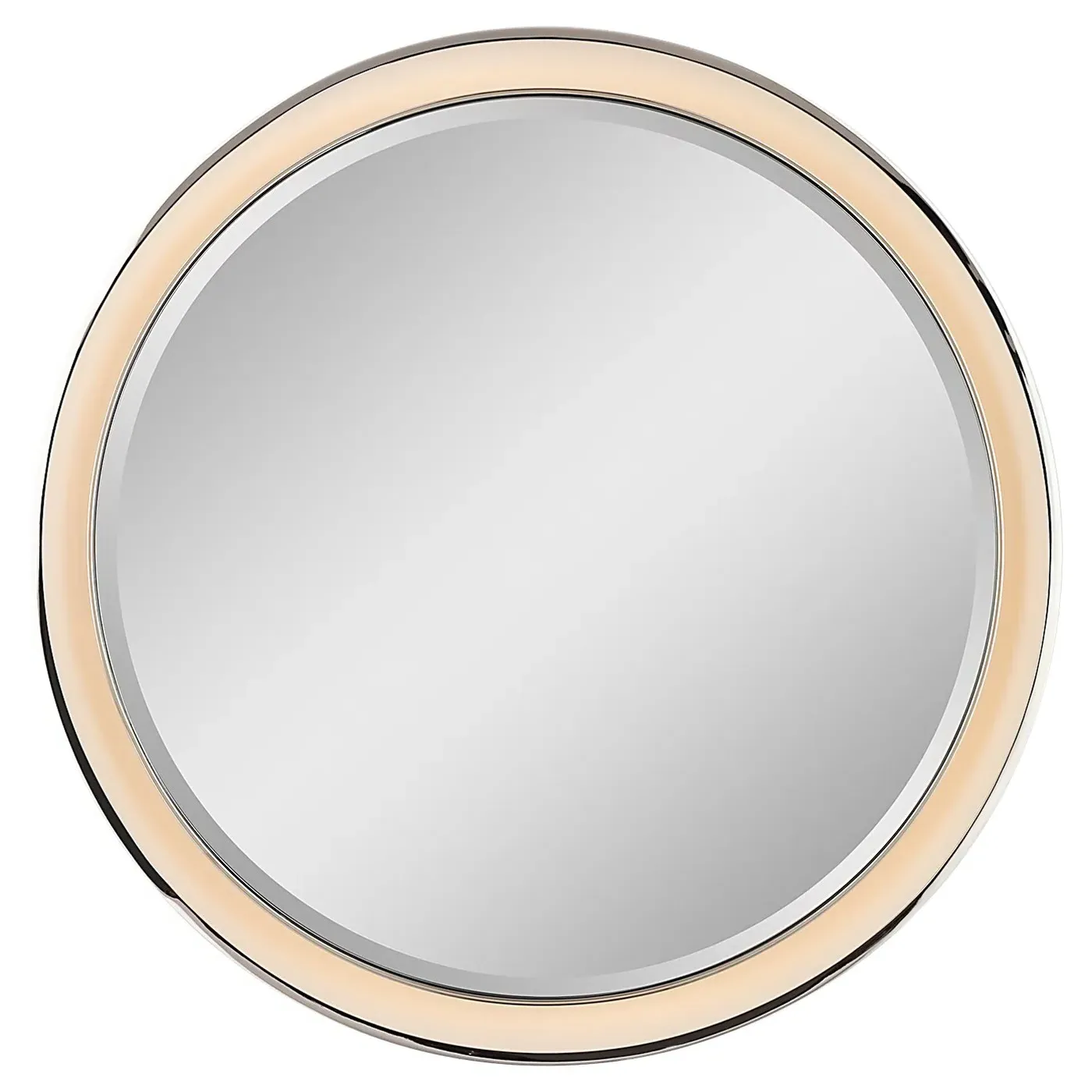 Tricia Round Illuminated Wall Mirror - Polished Nickel