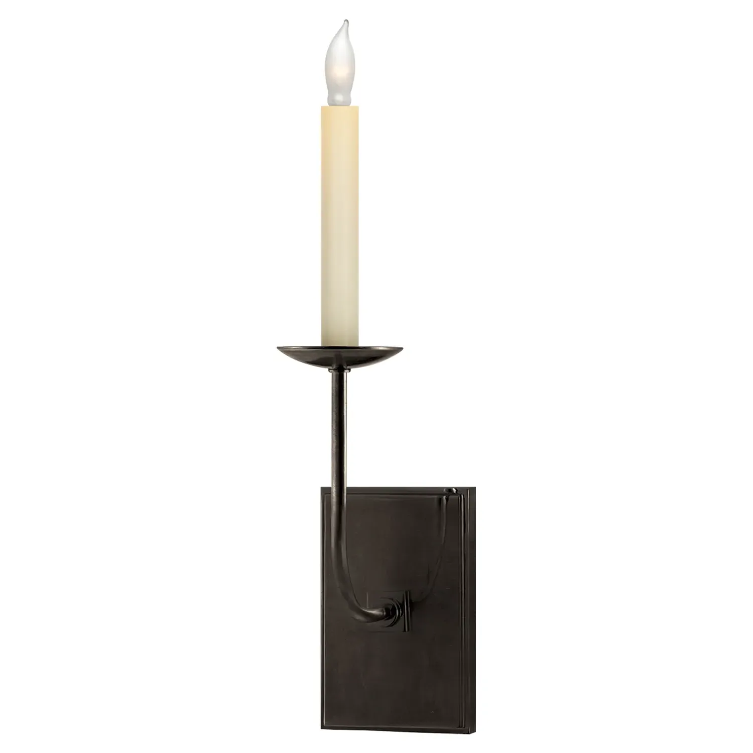TT Hollywood Regency Single Candle Wall Sconce - Bronze image