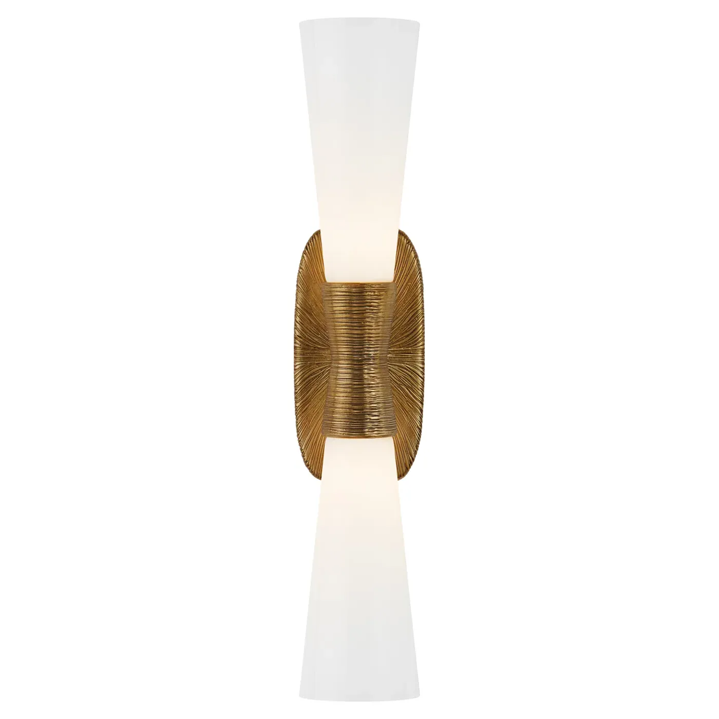 Utopia Large Double Bath Sconce - Gild, Glass