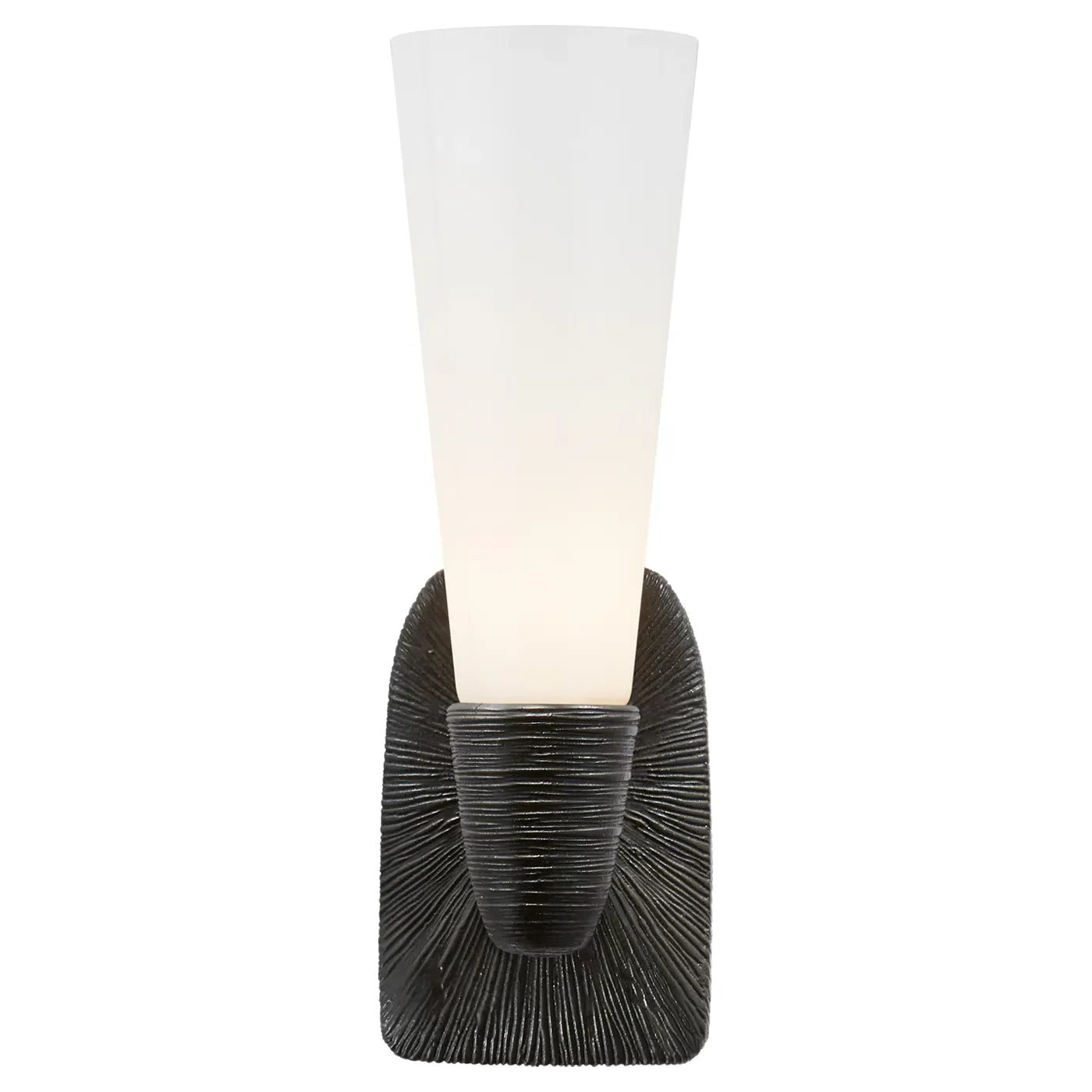 Utopia Single Bath Sconce - Aged Iron, Glass image