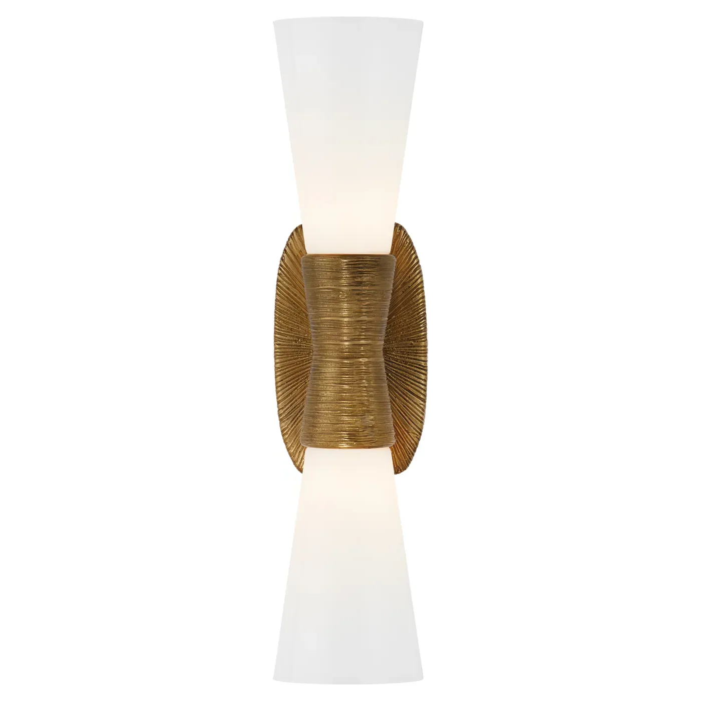 Utopia Small Double Bath Sconce - Gild, Glass