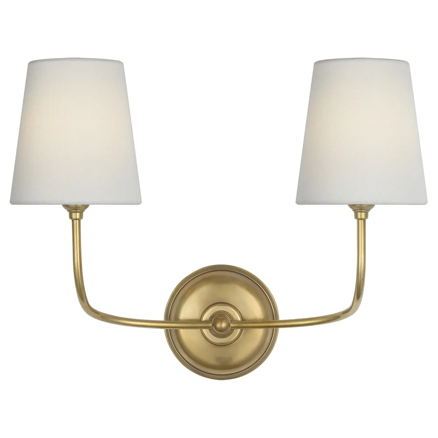 Vendome Double Armed Sconce - Antique Brass, Brass