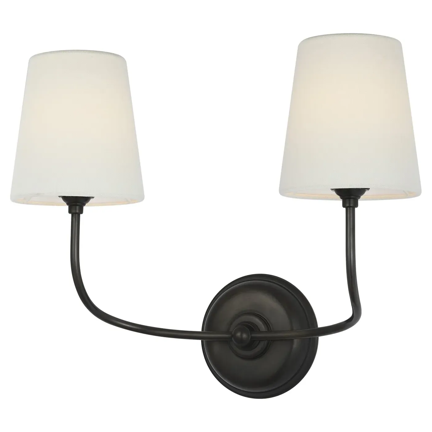 Vendome Double Armed Sconce - Bronze, Brass