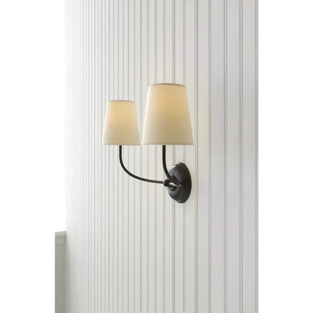 Vendome Double Armed Sconce - Bronze, Metal