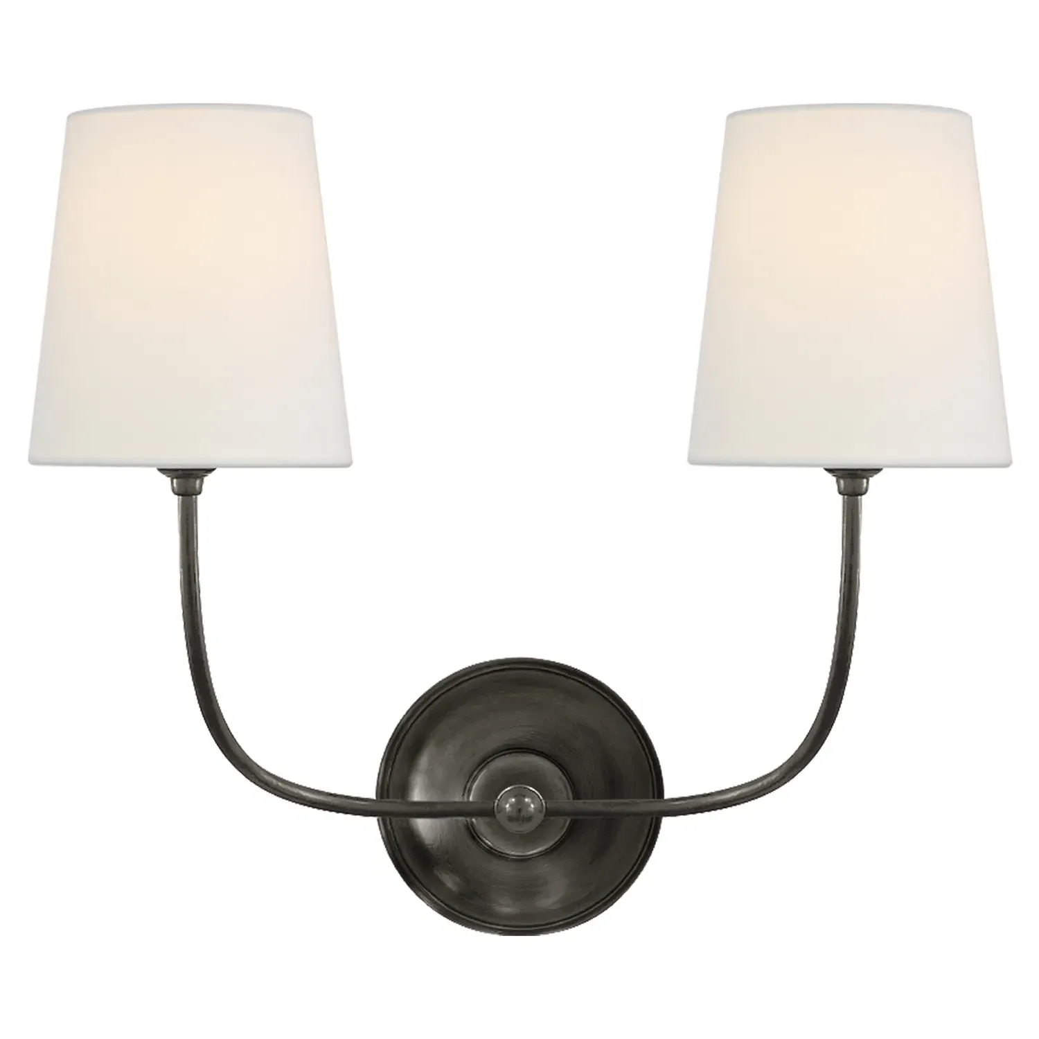 Vendome Double Armed Sconce - Bronze, Metal